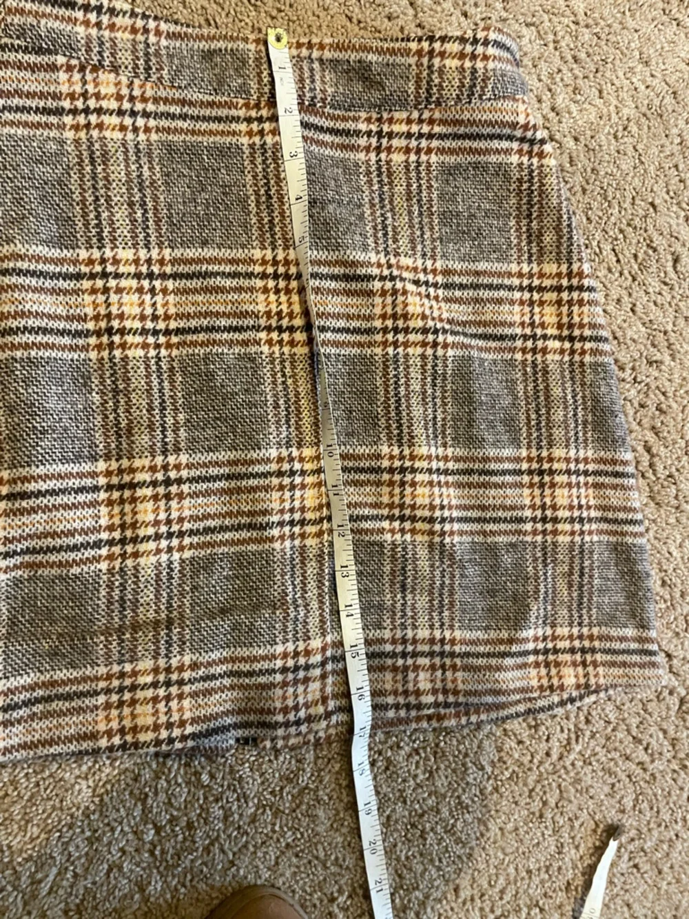 Altar'd State Plaid Zip-Front Mini Skirt in Gray & Brown - Picture 8 of 10